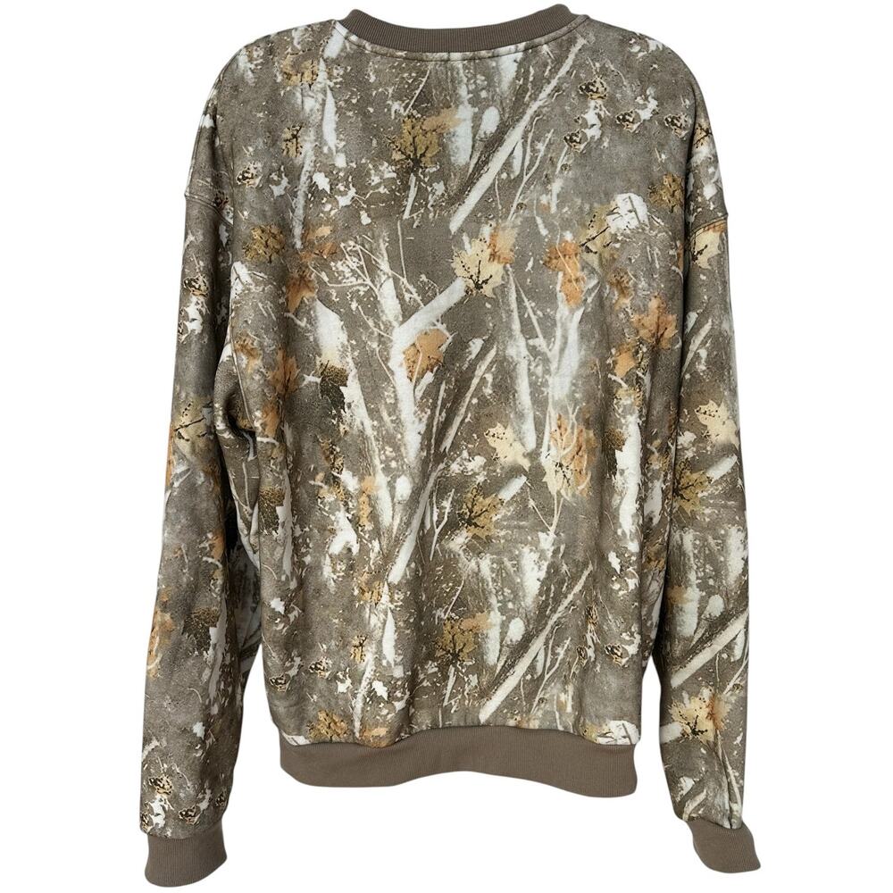 Comfrt The Camo Crew Sweatshirt Camouflage Tan Cream Pullover Men's Size 2XL - Picture 2 of 9